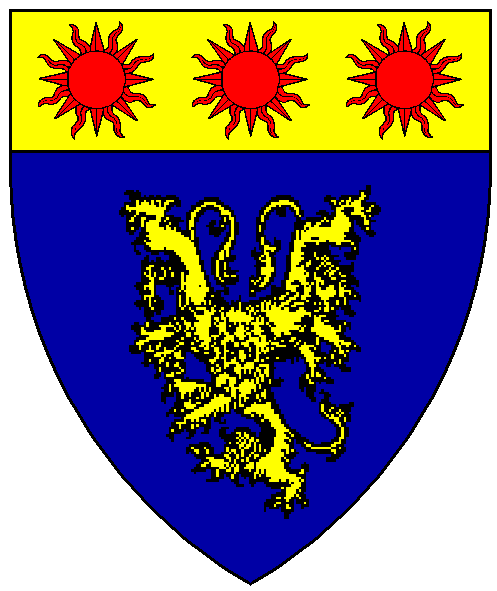 The arms of Aelfred Halvdan of Holdene