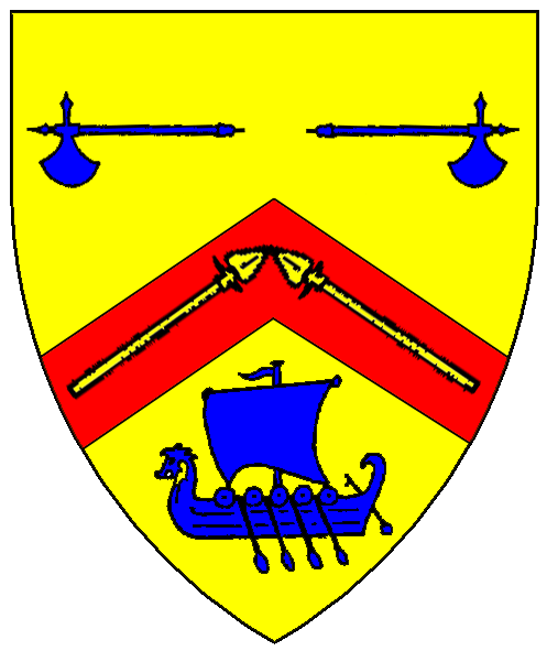 The arms of Dennis the Liberator
