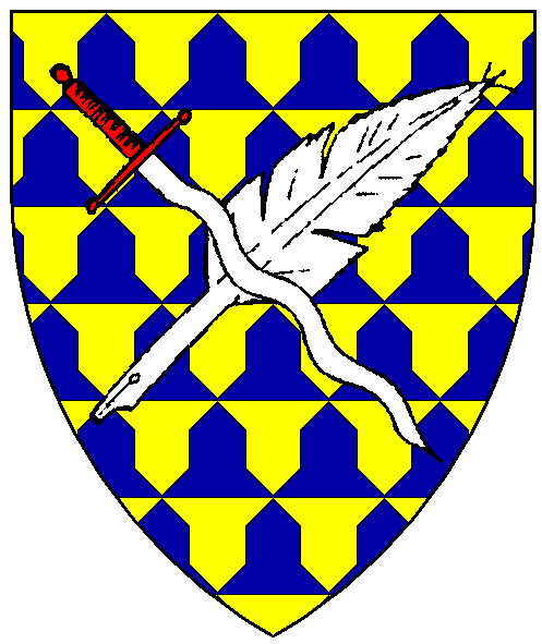 The arms of Durvyn Wildermuth von Wiesbaden