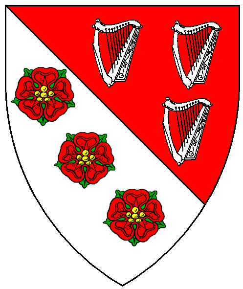 The arms of Gwenfrewi ferch Gwillym Rhoslyn