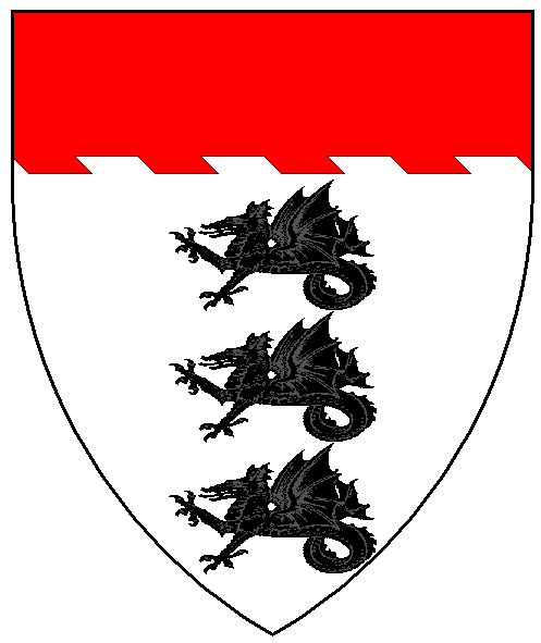The arms of Robyn Ruadh Mág Aonghusa