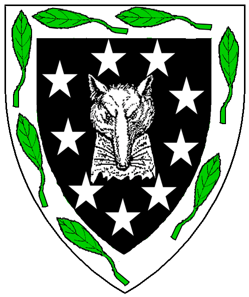 The arms of Taran Blackwolf of Darkwood